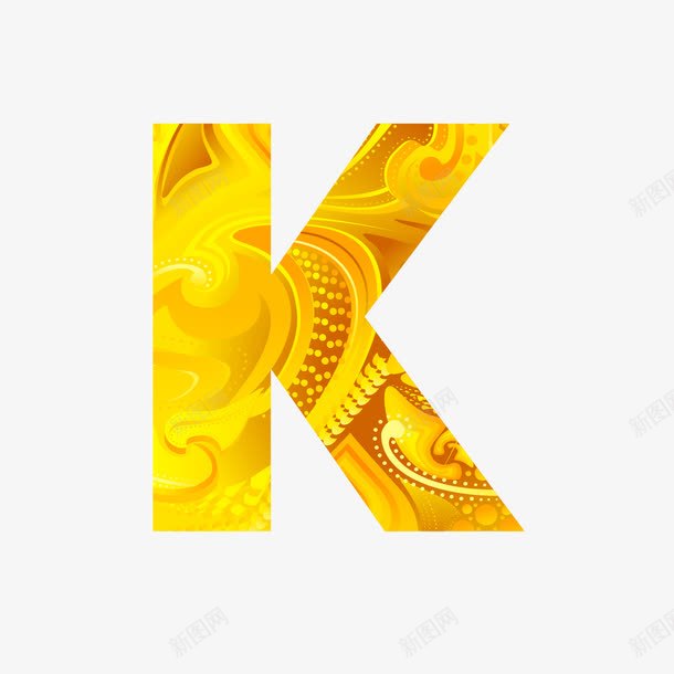 金色字母Kpng免抠素材_88icon https://88icon.com 字母K 矢量字母 英文 金色 金色字母