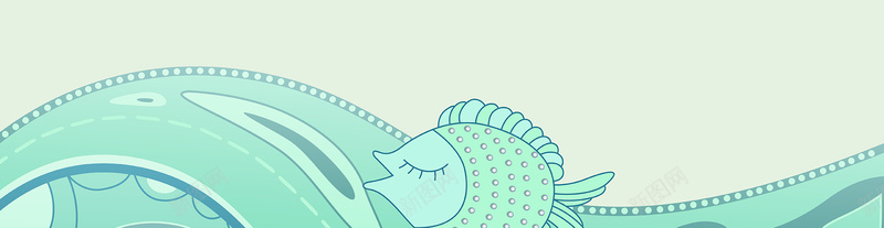 扁平化卡通波浪和鱼背景图矢量图ai设计背景_88icon https://88icon.com 卡通 手绘 波浪 海报banner 海洋 童趣 花纹 蓝色 高清 鱼 矢量图