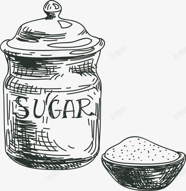 糖罐png免抠素材_88icon https://88icon.com 手绘糖罐 白糖 糖罐 调料