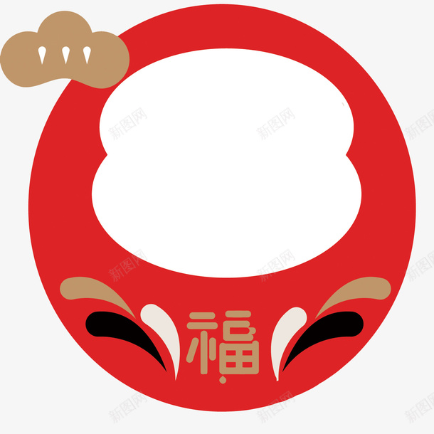 红色达摩边框矢量图eps免抠素材_88icon https://88icon.com 卡通 手绘 矢量达摩边框 红色 达摩 达摩边框PNG矢量图 达摩边框免扣PNG图 矢量图