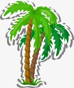 卡通椰子树装饰素材