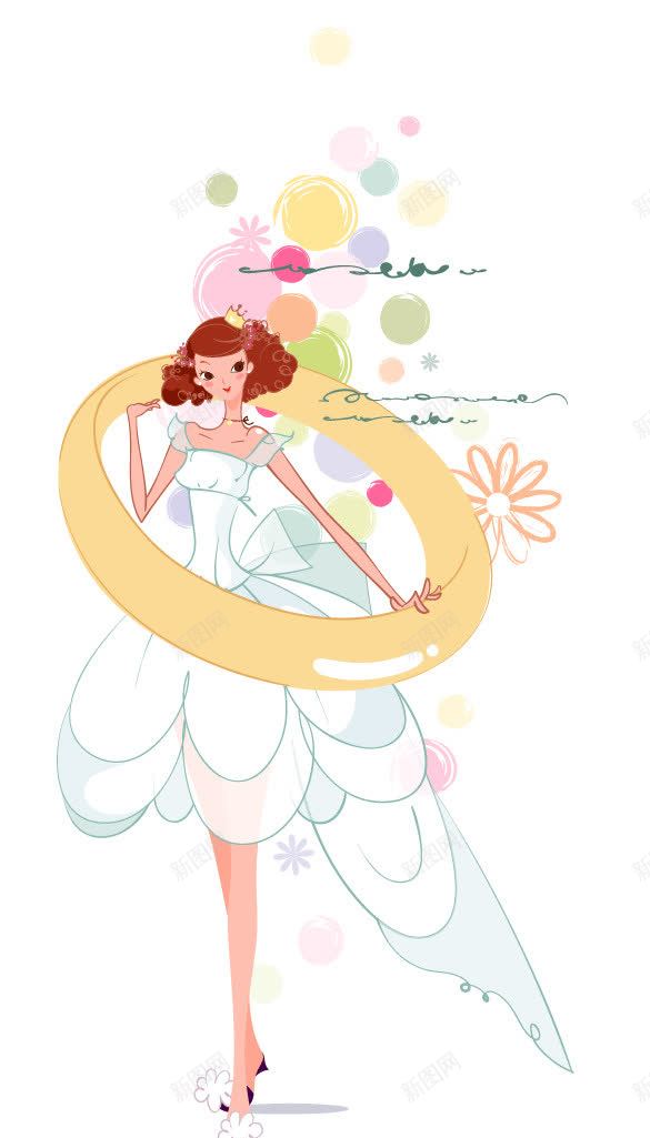 手绘钻进婚戒的新娘矢量图ai免抠素材_88icon https://88icon.com 手绘 新娘 钻戒 矢量图
