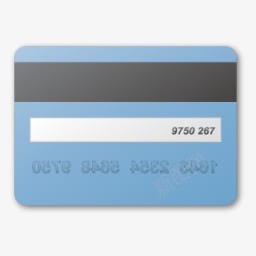 信用卡在线支付蓝色信用卡图标图标