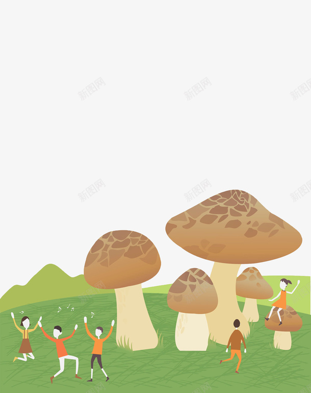 手绘卡通蘑菇png免抠素材_88icon https://88icon.com 卡通蘑菇 彩色 手绘 素食食材 菌类 菌菇手绘 蘑菇 食材