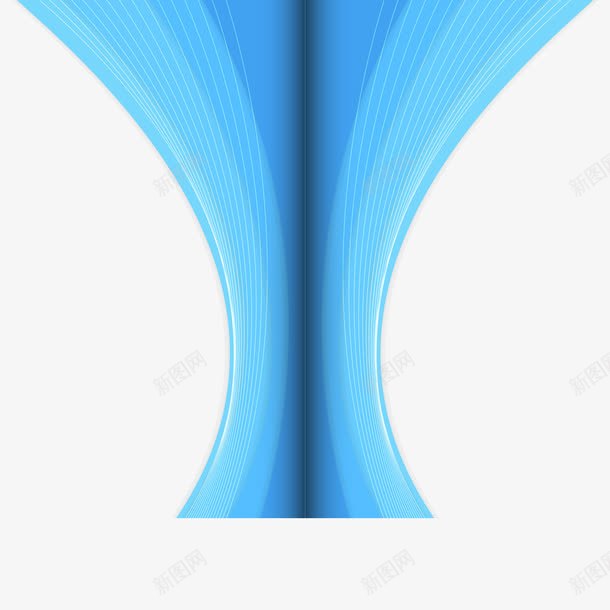 蓝色线条对称图案png免抠素材_88icon https://88icon.com 图形 图案 蓝色 装饰