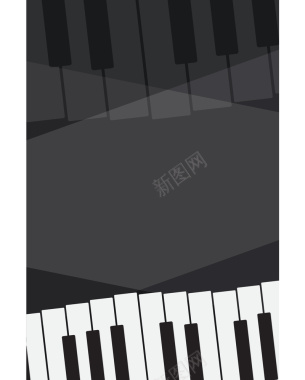 手绘钢琴背景广告背景矢量图背景