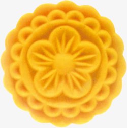 中秋节黄色花朵月饼素材
