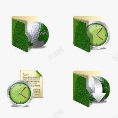 高尔夫球高尔夫球文件夹图标图标