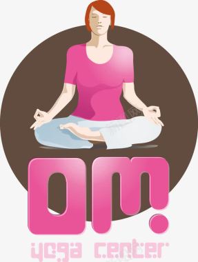 粉色花圈瑜伽logo图标图标