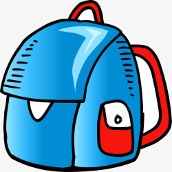 卡通书包矢量图素材