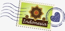 邮票印度尼西亚素材
