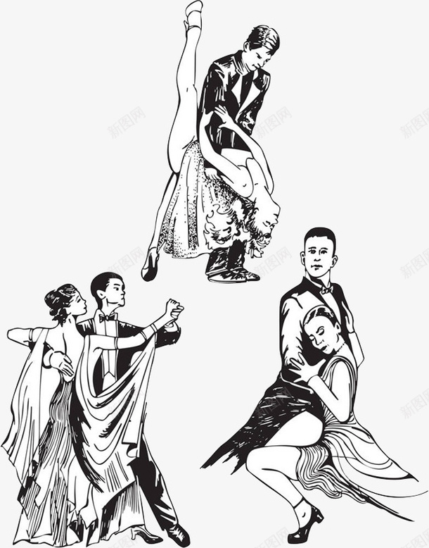 古典舞蹈png免抠素材_88icon https://88icon.com 三对人跳舞 免扣 免扣跳舞的人 卡通手绘跳舞的人 古典舞蹈 男女