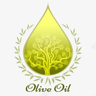 橄榄油滴图标图标