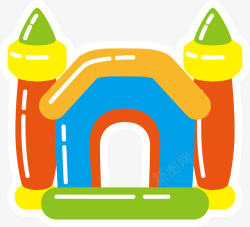 开业庆典充气拱门拱门卡通充气城堡矢量图高清图片