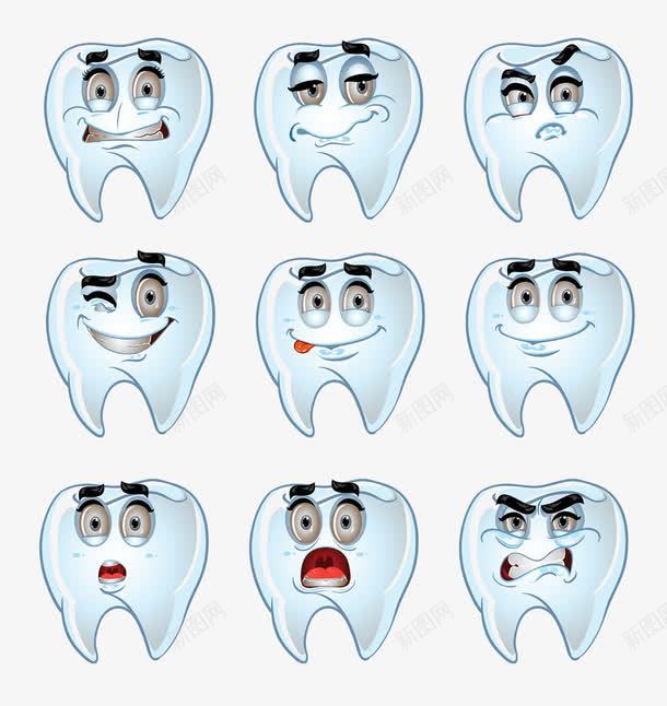 卡爱卡通牙齿表情png免抠素材_88icon https://88icon.com 保护牙齿 健康牙齿 洁白牙齿