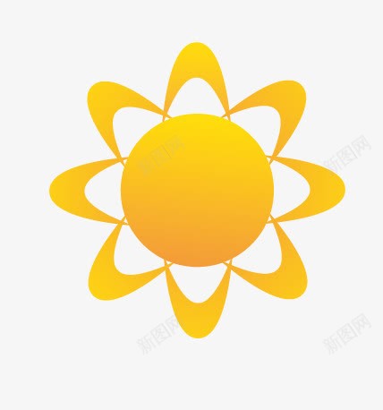 太阳花png免抠素材_88icon https://88icon.com 太阳花 橙色 高清大图