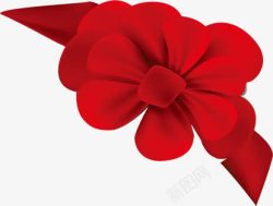 创意海报红色花朵礼袋素材