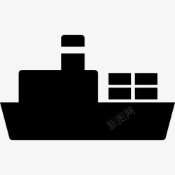 船的轮廓船舶与货物的轮廓图标高清图片