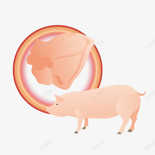 卡通切片猪肉png免抠素材_88icon https://88icon.com 切片猪肉 卡通猪肉 手绘肉类 食物食材