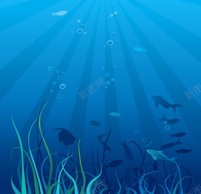 海底世界矢量图背景