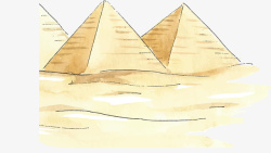 手绘风埃及金字塔矢量图素材