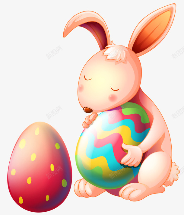 抱着彩蛋的兔子png免抠素材_88icon https://88icon.com 动画 卡通 可爱 萌