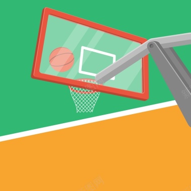 篮球海报背景矢量图背景