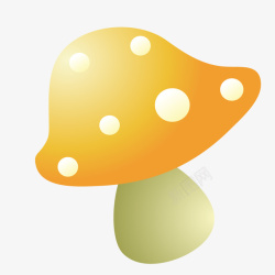 可爱扁平小蘑菇矢量图素材