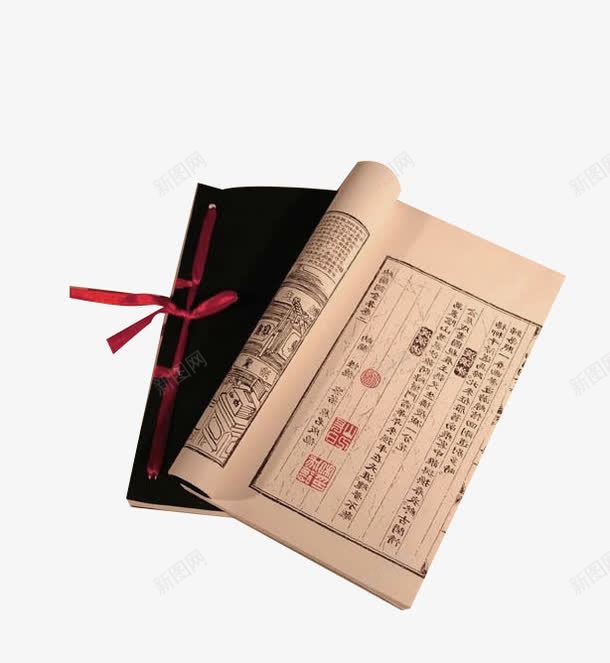 中国风古书装饰图案png免抠素材_88icon https://88icon.com 中国风 书籍 免抠PNG 古书 古老的书本 素材 装饰图案