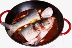 鳙鱼胖头鱼中国菜剁椒鱼头素材