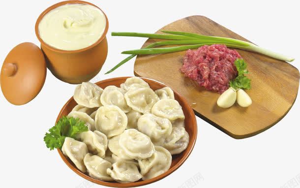 饺子食材png免抠素材_88icon https://88icon.com 产品实物 砧板 碎肉