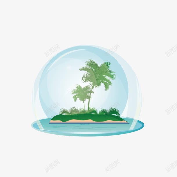 绿色环保png免抠素材_88icon https://88icon.com 卡通椰子树 椰子树 环保