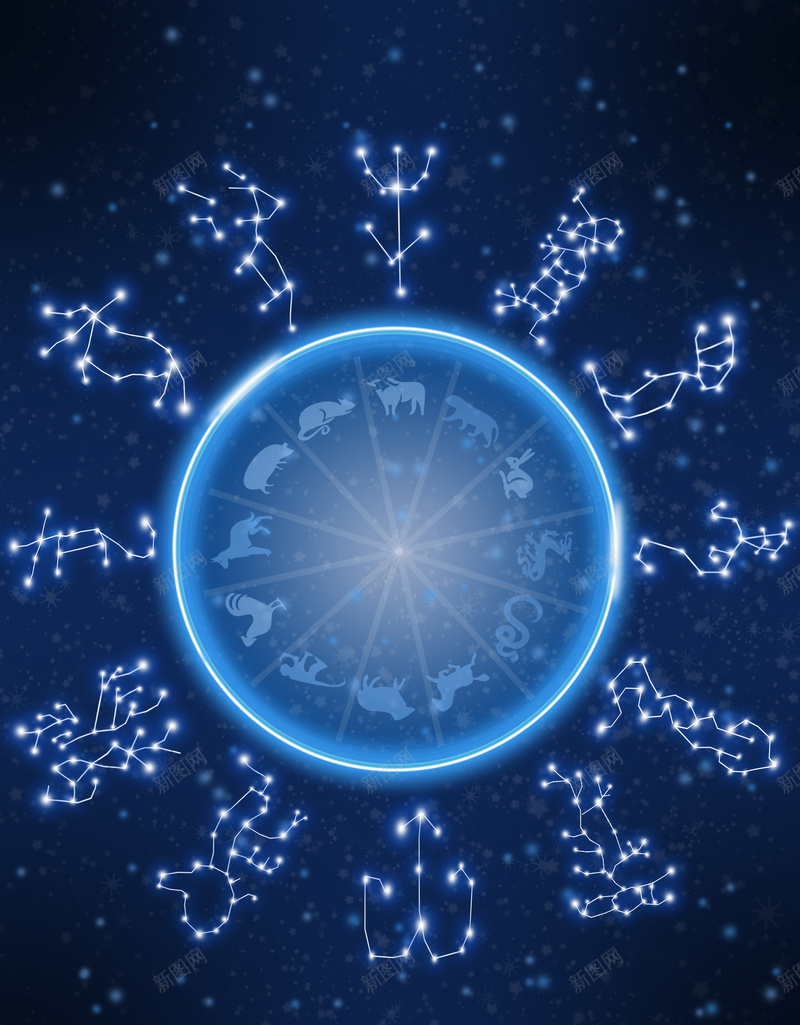 蓝色宇宙12生肖星座海报背景psd设计背景_88icon https://88icon.com 12星座 12生肖 宇宙 宇宙海报 宇宙背景 开心 星座 星座背景 蓝色宇宙 蓝色背景 黑色