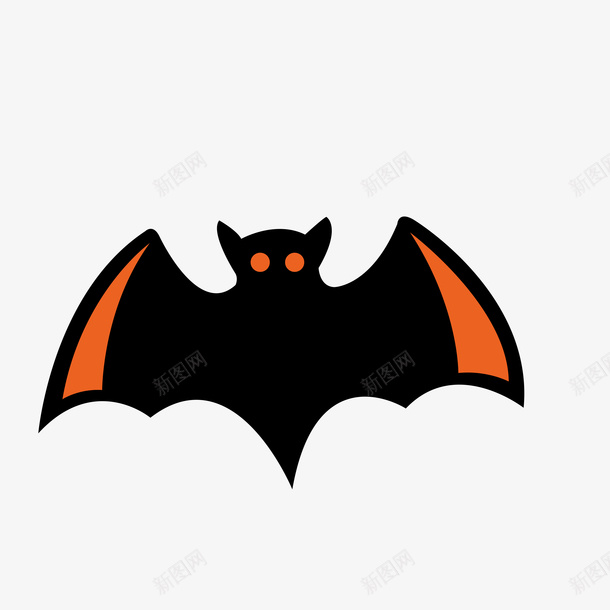 卡通黑色蝙蝠png免抠素材_88icon https://88icon.com 卡通 夜行动物 蝙蝠 黑色