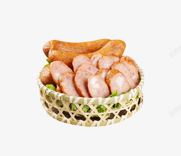 篮子里的腊肠png免抠素材_88icon https://88icon.com 传统红肠 红肠 纯肉红肠 蒜味腊肠
