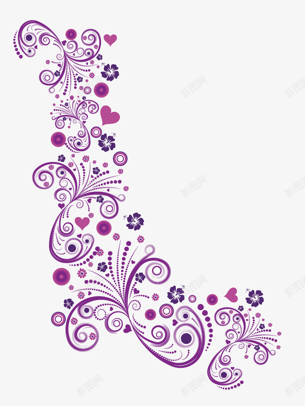 紫色花纹装饰矢量图ai免抠素材_88icon https://88icon.com AI 卡通 底纹 手绘 紫色 线条 花纹 矢量图