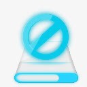蓝色透明系统网页图标透明禁止图标