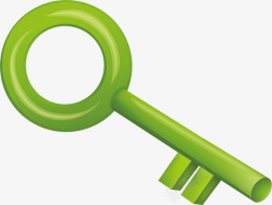 绿色钥匙图案矢量图素材