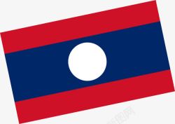 红蓝简约老挝国旗素材