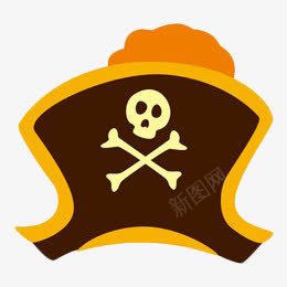 手绘卡通加勒比海盗帽子png免抠素材_88icon https://88icon.com 加勒比海盗 帽子 手绘 骷髅
