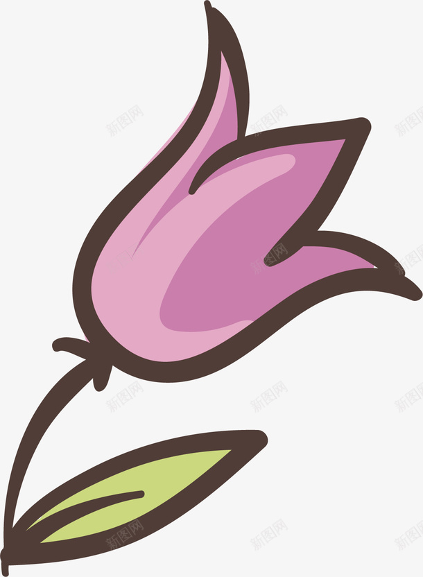 紫色喇叭花矢量图ai免抠素材_88icon https://88icon.com 创意 卡通手绘 号外号外 景观 植物 矢量图 紫色 花朵 装饰