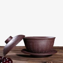 紫砂盖碗茶具素材