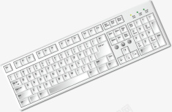 白色键盘装饰矢量图素材