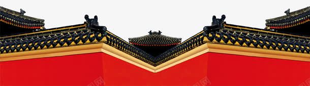 中国风宫墙png免抠素材_88icon https://88icon.com 中国风北京 宫墙 红色墙体 黑瓦