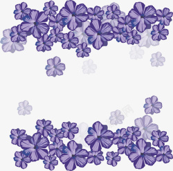 紫色小花装饰框矢量图素材