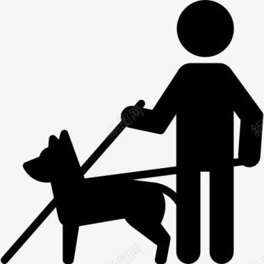 穿衣服的狗导盲犬图标图标