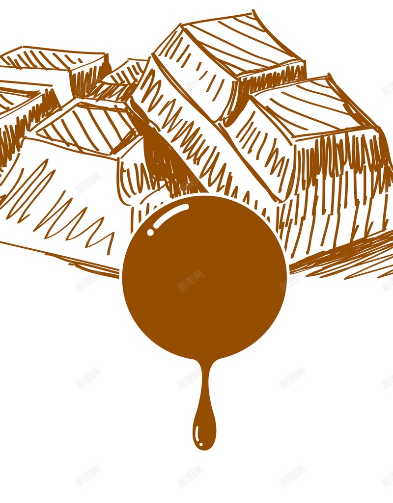 巧克力矢量图ai设计背景_88icon https://88icon.com 巧克力 流动 液体 白色 美食 零食 矢量图