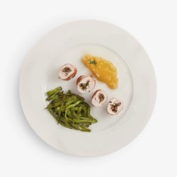 白色简约盘子美食装饰图案素材