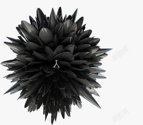 黑色科技花朵图标png免抠素材_88icon https://88icon.com 图标 科技 花朵 黑色