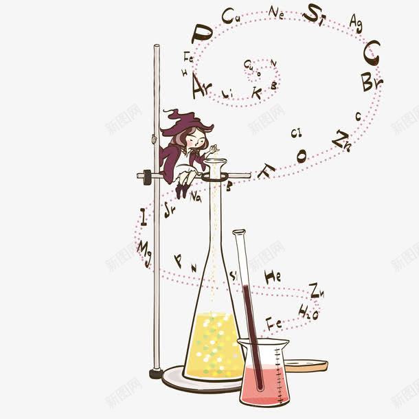 拿铁架台做实验的女子png免抠素材_88icon https://88icon.com 女子 实验 铁架